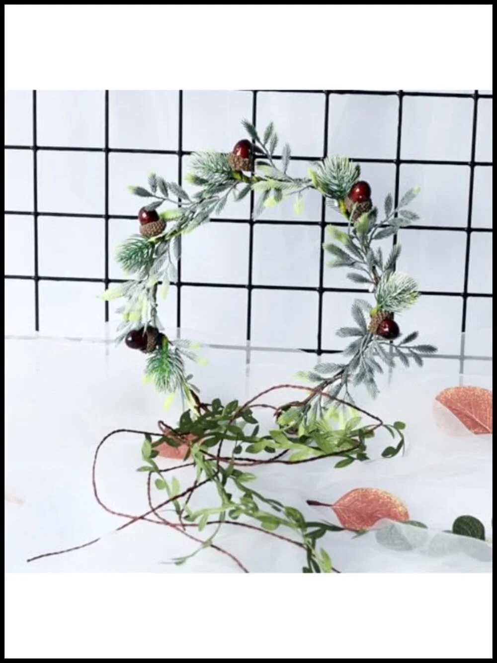 Faux Flower Crown Woodland Headband Floral Hair Accessory Bridal